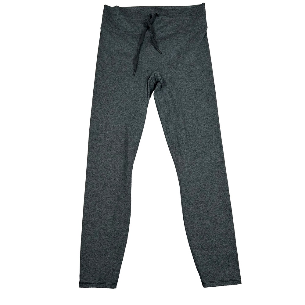 NWOT Spanx Womens Heather Gray Activewear Leggings Drawstring Waist Size Large